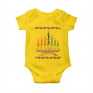 7 Principles Of Kwanzaa Baby Onesie Festival Of Lights African Heritage Gift - Print Your Wear