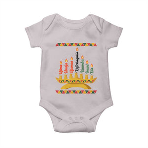 7 Principles Of Kwanzaa Baby Onesie Festival Of Lights African Heritage Gift TS12 Ice Gray Print Your Wear