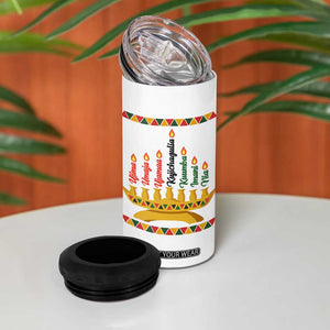 7 Principles Of Kwanzaa 4 in 1 Can Cooler Tumbler Festival Of Lights African Heritage Gift - Print Your Wear
