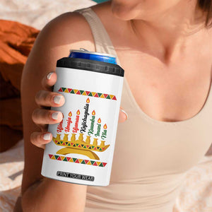 7 Principles Of Kwanzaa 4 in 1 Can Cooler Tumbler Festival Of Lights African Heritage Gift - Print Your Wear