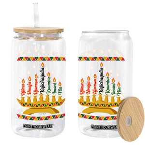 7 Principles Of Kwanzaa Glass Can Festival Of Lights African Heritage Gift - Print Your Wear