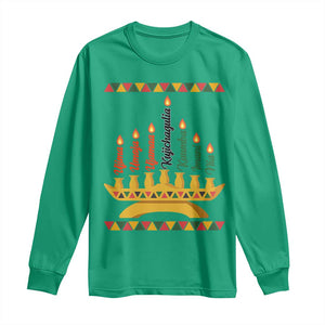 7 Principles Of Kwanzaa Long Sleeve Shirt Festival Of Lights African Heritage Gift TS12 Irish Green Print Your Wear