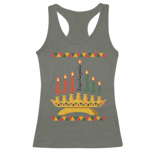 7 Principles Of Kwanzaa Racerback Tank Top Festival Of Lights African Heritage Gift TS12 Military Green Print Your Wear