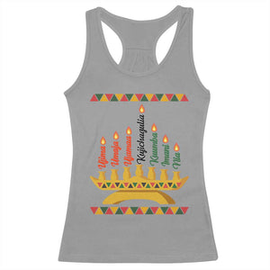 7 Principles Of Kwanzaa Racerback Tank Top Festival Of Lights African Heritage Gift TS12 Sport Gray Print Your Wear