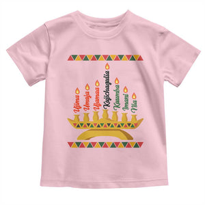 7 Principles Of Kwanzaa Toddler T Shirt Festival Of Lights African Heritage Gift - Print Your Wear