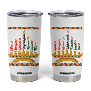 7 Principles Of Kwanzaa Tumbler Cup Festival Of Lights African Heritage Gift TS12 White Print Your Wear