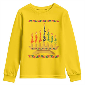 7 Principles Of Kwanzaa Youth Sweatshirt Festival Of Lights African Heritage Gift TS12 Daisy Print Your Wear