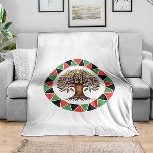 Kwanzaa Tree Of Life Throw Blanket African American Holiday Gift - Print Your Wear