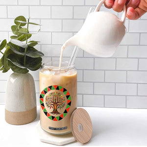 Kwanzaa Tree Of Life Glass Can African American Holiday Gift - Print Your Wear