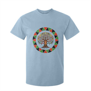 Kwanzaa Tree Of Life T Shirt For Kid African American Holiday Gift TS12 Light Blue Print Your Wear