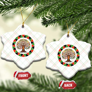 Kwanzaa Tree Of Life Ceramic Ornament African American Holiday Gift - Print Your Wear