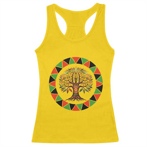 Kwanzaa Tree Of Life Racerback Tank Top African American Holiday Gift - Print Your Wear