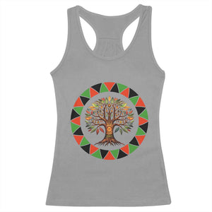 Kwanzaa Tree Of Life Racerback Tank Top African American Holiday Gift - Print Your Wear