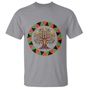 Kwanzaa Tree Of Life T Shirt African American Holiday Gift TS12 Sport Gray Print Your Wear