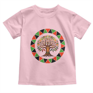Kwanzaa Tree Of Life Toddler T Shirt African American Holiday Gift TS12 Light Pink Print Your Wear