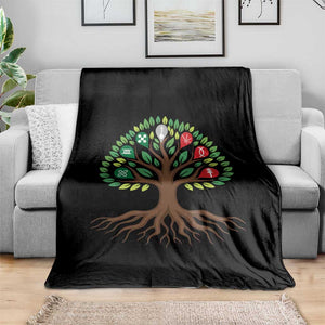 Seven Candles Of Kwanzaa Tree Of Life Throw Blanket African Heritage Gift TS12 Print Your Wear