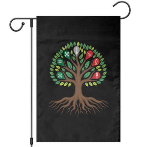 Seven Candles Of Kwanzaa Tree Of Life Garden Flag African Heritage Gift TS12 Black Print Your Wear