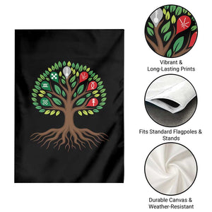 Seven Candles Of Kwanzaa Tree Of Life Garden Flag African Heritage Gift TS12 Print Your Wear