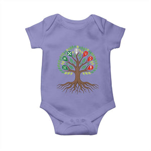 Seven Candles Of Kwanzaa Tree Of Life Baby Onesie African Heritage Gift TS12 Violet Print Your Wear