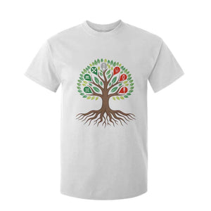 Seven Candles Of Kwanzaa Tree Of Life T Shirt For Kid African Heritage Gift TS12 White Print Your Wear