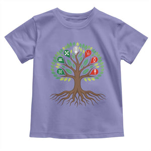 Seven Candles Of Kwanzaa Tree Of Life Toddler T Shirt African Heritage Gift TS12 Violet Print Your Wear
