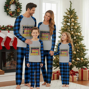 Nguzo Saba Seven Principles Plaid Pajama Set African Heritage Celebration Gift TS12 Blue Plaid Print Your Wear