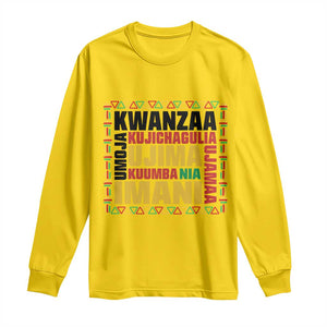 Nguzo Saba Seven Principles Long Sleeve Shirt African Heritage Celebration Gift TS12 Daisy Print Your Wear
