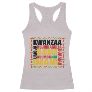 Nguzo Saba Seven Principles Racerback Tank Top African Heritage Celebration Gift - Print Your Wear