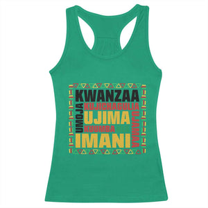 Nguzo Saba Seven Principles Racerback Tank Top African Heritage Celebration Gift TS12 Irish Green Print Your Wear