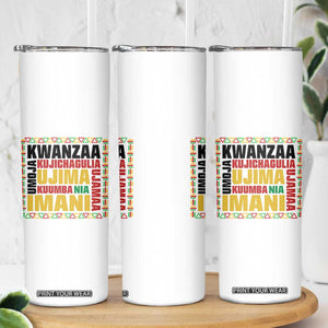 Nguzo Saba Seven Principles Skinny Tumbler African Heritage Celebration Gift - Print Your Wear