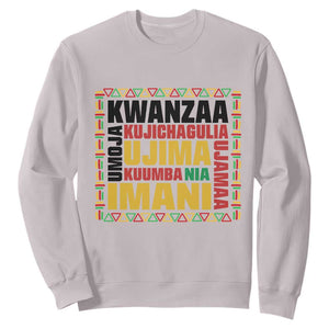 Nguzo Saba Seven Principles Sweatshirt African Heritage Celebration Gift TS12 Ice Gray Print Your Wear
