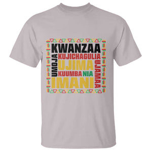 Nguzo Saba Seven Principles T Shirt African Heritage Celebration Gift TS12 Ice Gray Print Your Wear