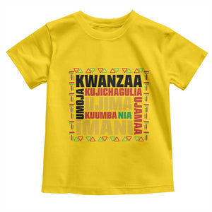 Nguzo Saba Seven Principles Toddler T Shirt African Heritage Celebration Gift - Print Your Wear