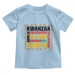 Nguzo Saba Seven Principles Toddler T Shirt African Heritage Celebration Gift TS12 Light Blue Print Your Wear