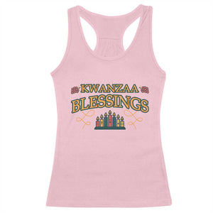 Kwanzaa Blessings Racerback Tank Top African Heritage Celebration Gift TS12 Light Pink Print Your Wear
