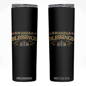 Kwanzaa Blessings Skinny Tumbler African Heritage Celebration Gift TS12 Black Print Your Wear