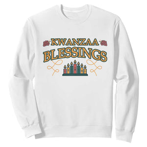 Kwanzaa Blessings Sweatshirt African Heritage Celebration Gift TS12 White Print Your Wear