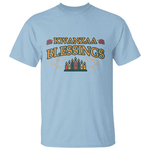 Kwanzaa Blessings T Shirt African Heritage Celebration Gift TS12 Light Blue Print Your Wear