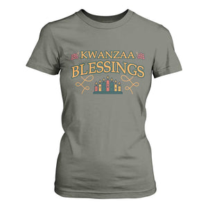 Kwanzaa Blessings T Shirt For Women African Heritage Celebration Gift TS12 Military Green Print Your Wear