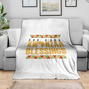 Kwanzaa Blessings Throw Blanket Kinara Light African Heritage Gift TS12 Print Your Wear