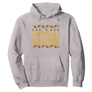 Kwanzaa Blessings Hoodie Kinara Light African Heritage Gift TS12 Ice Gray Print Your Wear