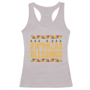 Kwanzaa Blessings Racerback Tank Top Kinara Light African Heritage Gift TS12 Ice Gray Print Your Wear