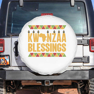 Kwanzaa Blessings Spare Tire Cover Kinara Light African Heritage Gift TS12 No hole Black Print Your Wear