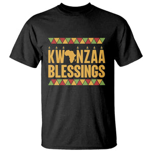 Kwanzaa Blessings T Shirt Kinara Light African Heritage Gift TS12 Black Print Your Wear