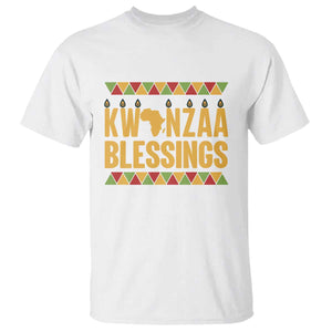 Kwanzaa Blessings T Shirt Kinara Light African Heritage Gift TS12 White Print Your Wear