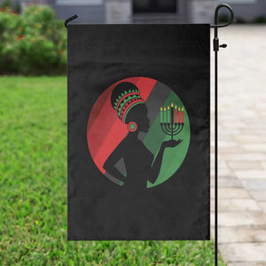 African Woman With Kinara Garden Flag Happy Kwanzaa Cultural Pride Gift TS12 Print Your Wear