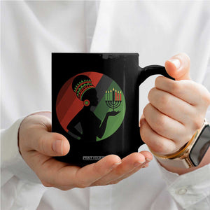 African Woman With Kinara Coffee Mug Happy Kwanzaa Cultural Pride Gift TS12 Print Your Wear