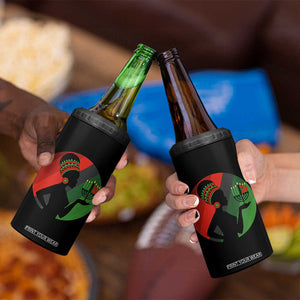 African Woman With Kinara 4 in 1 Can Cooler Tumbler Happy Kwanzaa Cultural Pride Gift TS12 Print Your Wear