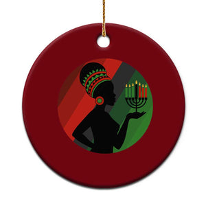 African Woman With Kinara Ceramic Ornament Happy Kwanzaa Cultural Pride Gift TS12 1pc Red Print Your Wear