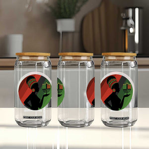 African Woman With Kinara Glass Can Happy Kwanzaa Cultural Pride Gift TS12 Print Your Wear